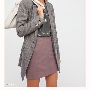 NWT Free People Modern Femme Vegan Suede Skirt